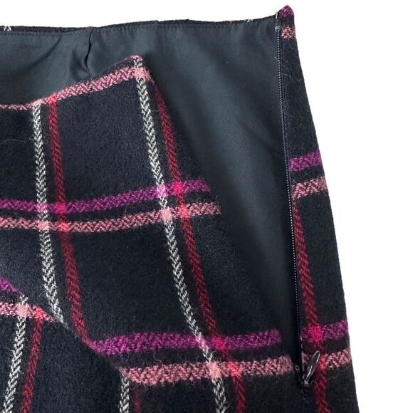 Talbots Womens Navy Plaid Straight Wool Skirt Size 10 - Picture 6 of 6